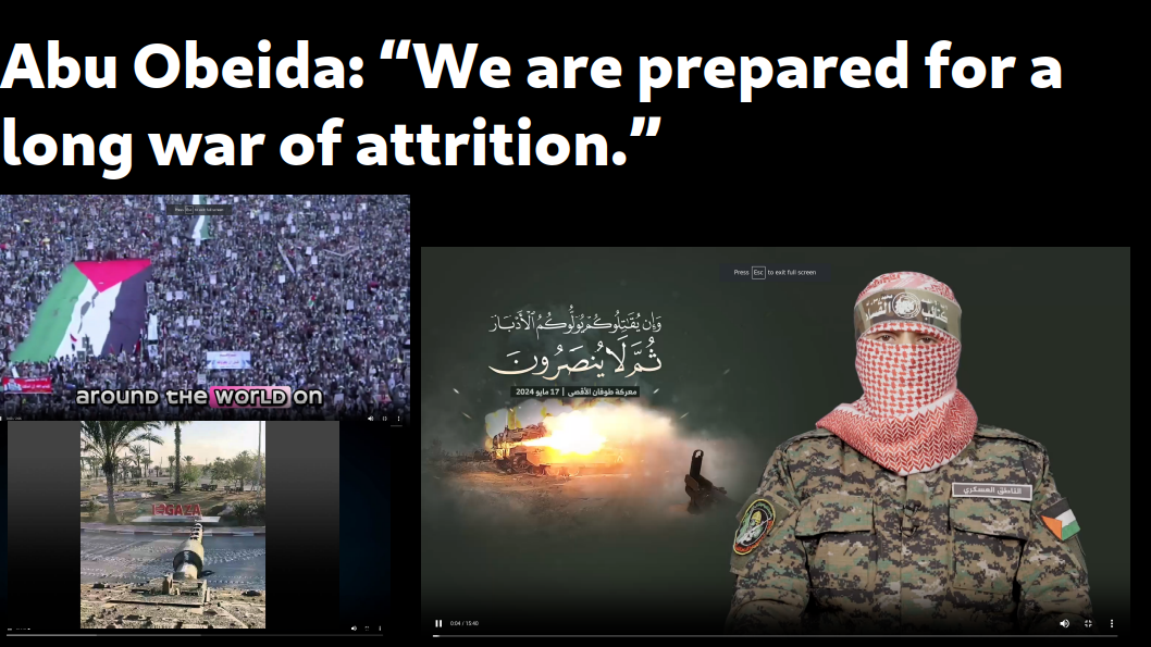 AER 142: Gaza War Sit Rep Day 224 – Abu Obeida speaks as Jabalia and Rafah battles rage